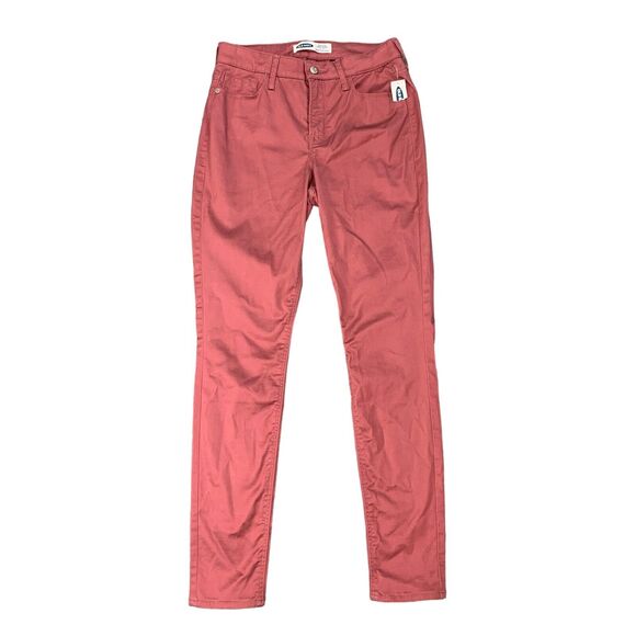 Old Navy Pants Women 6 Mauve Rockstar Super Skinny High Rise Sateen Slim Pockets - Picture 1 of 12
